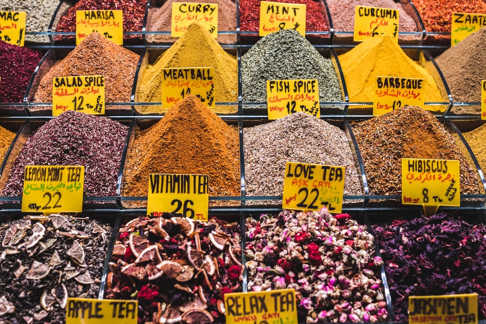 A spice market in turkey and stranger to hagglers