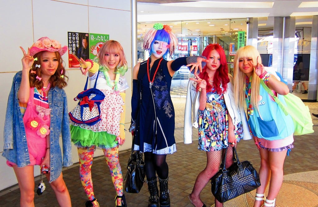 Backpacking in Japan Sightseeing in Tokyo - local cosplay girls posing