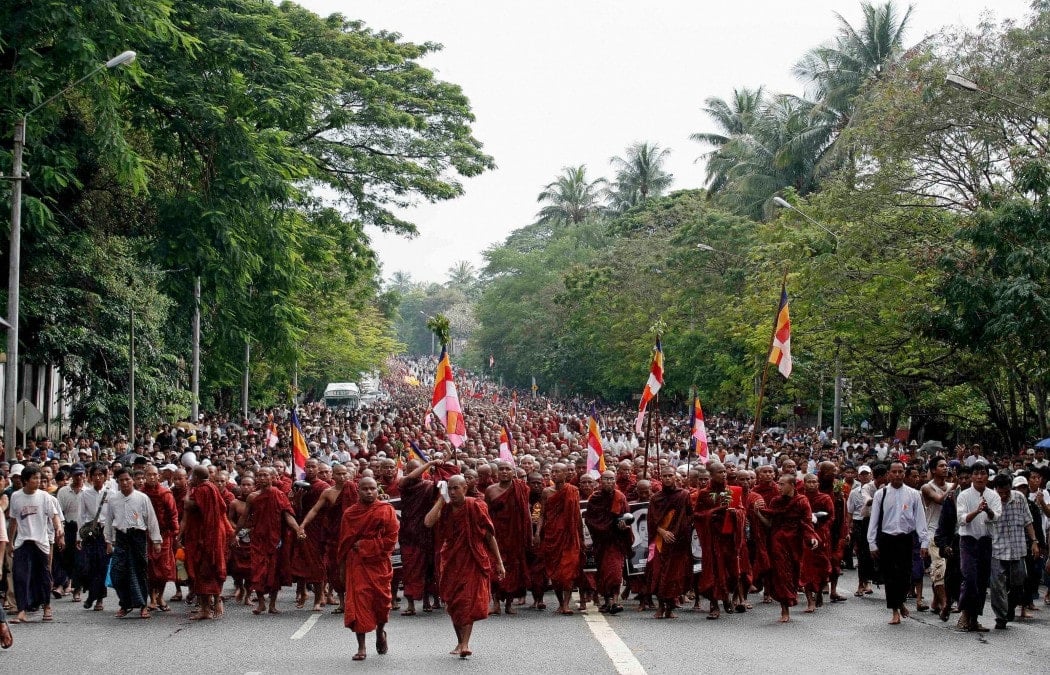 A political demonstration and protest in Myanmar