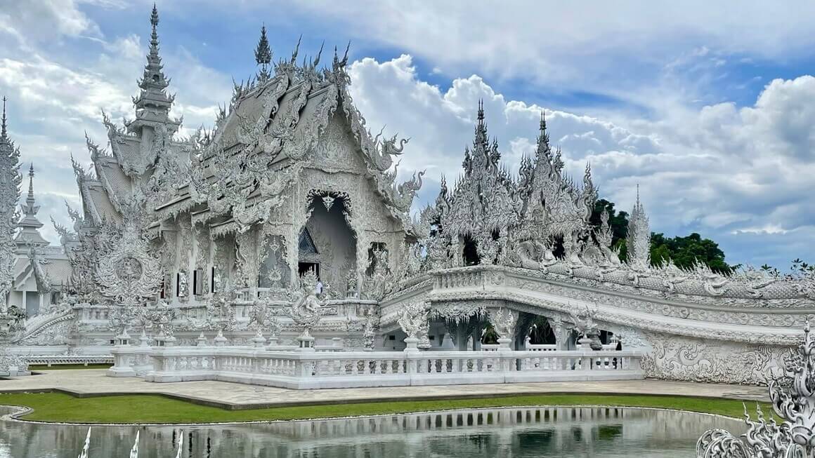 white temple in chiang rai, thailand