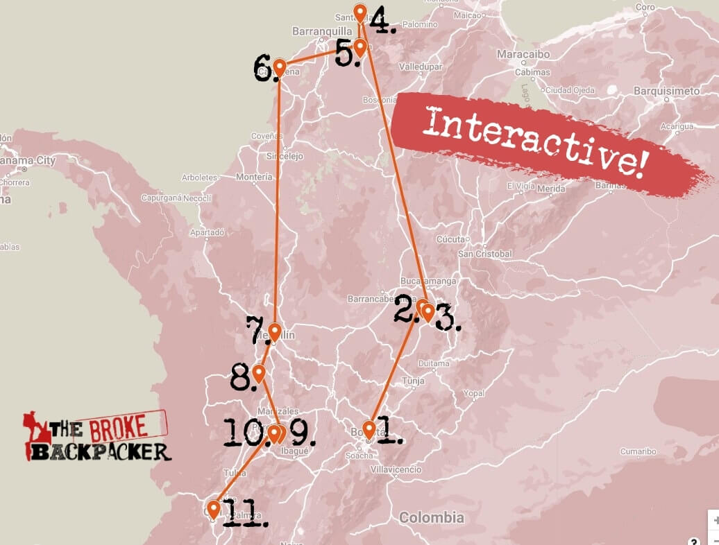 Backpacking Colombia 4 Week Itinerary