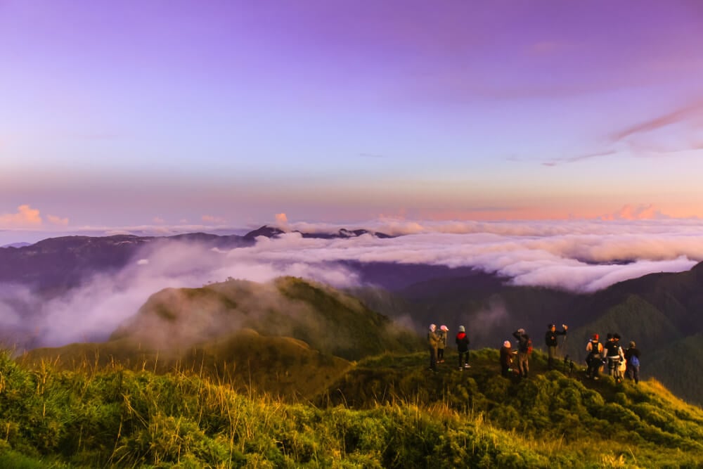 sunrise on the summit of mt pulag