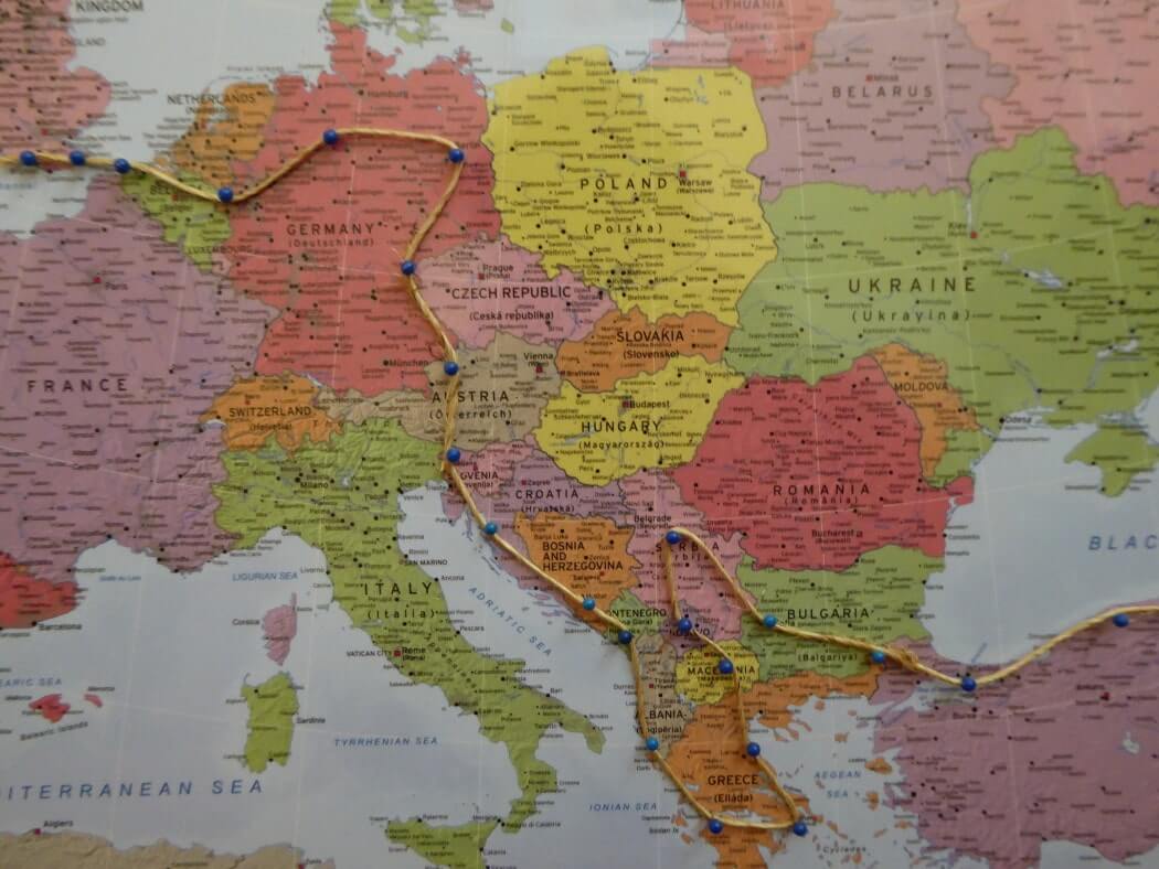 Travel Route in Europe