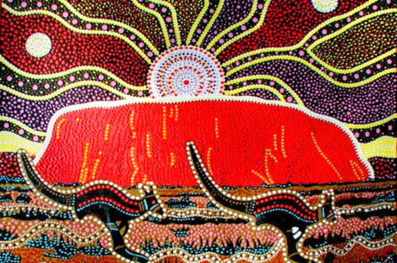 Traditional Australian Aboriginal dot art