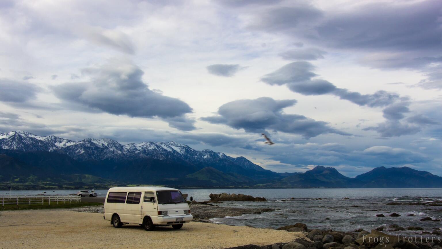Van camping in New Zealand