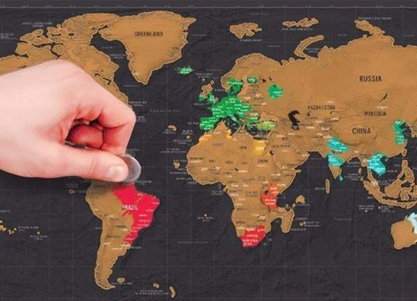 Scratch map gift