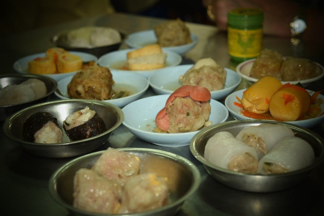 A whole array of popular Malaysian dishes in a restaurant in Malaysia