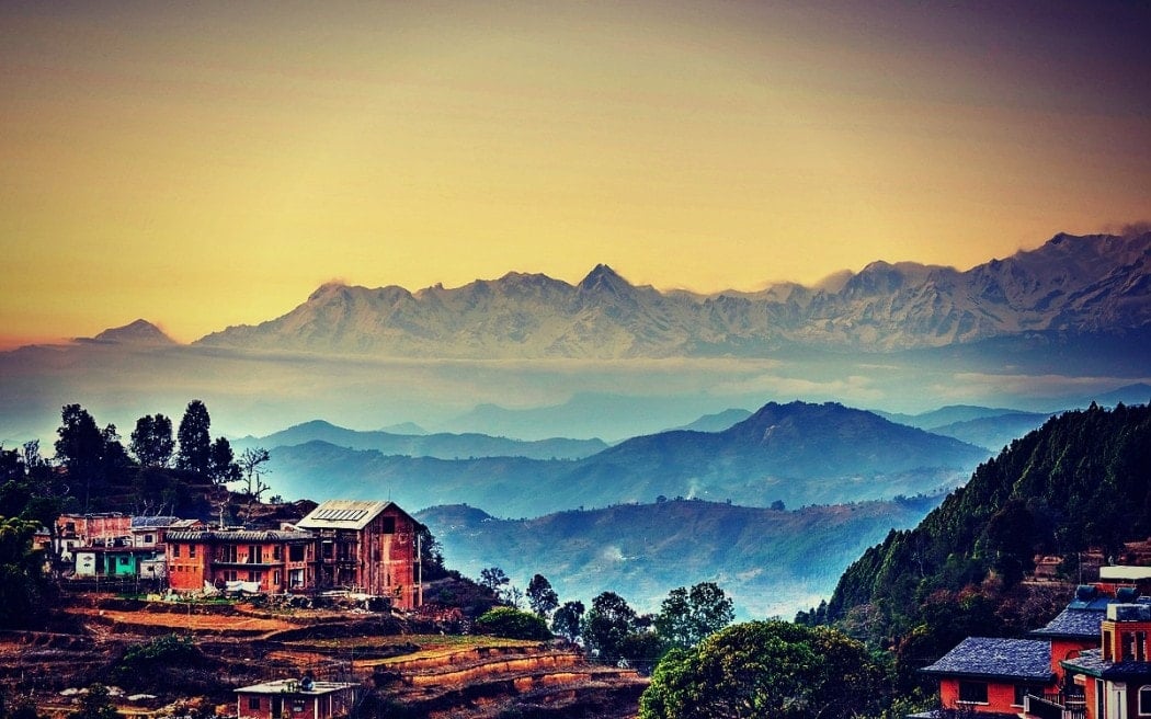 View of the Himalayas from Bandipur - beautiful place to visit in Nepal