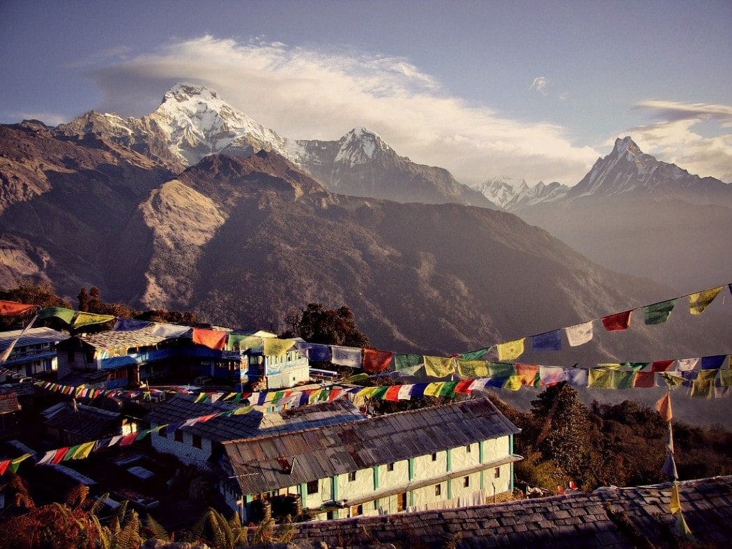 A beautiful vilage on the Annapurna Base Camp Trek