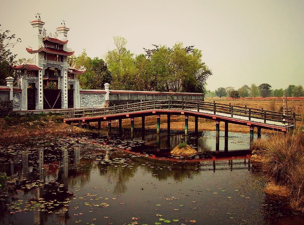 A beautiful temple in Lumbini, Nepal