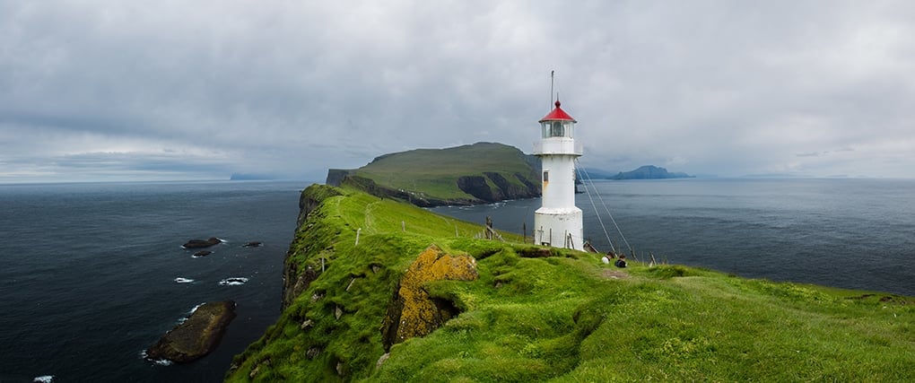 Faroe Islands lighthouse- Mykines Lighthouse panorama