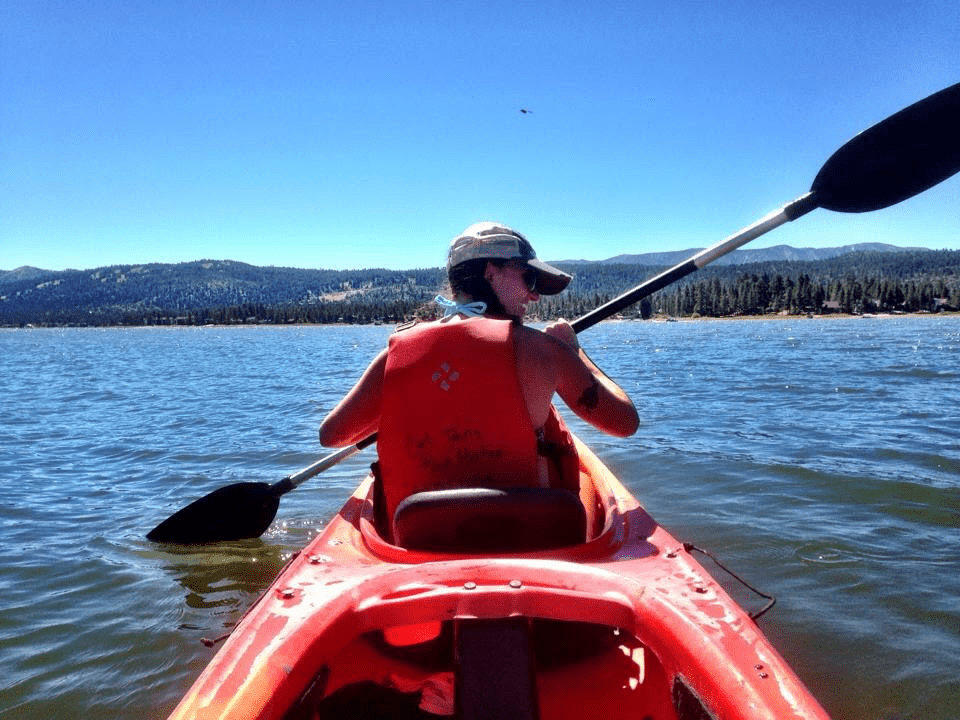 Outdoor fitness-kayaking