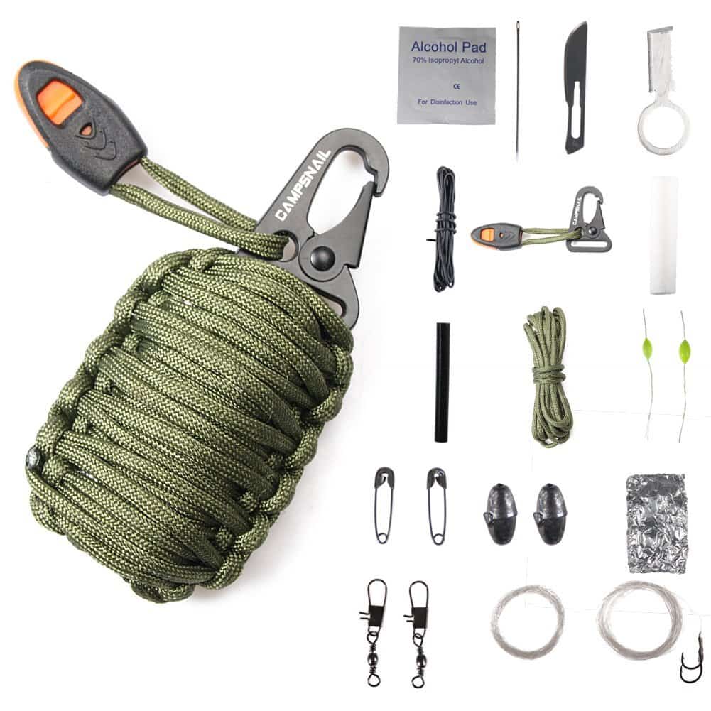 Emergency Survival Pod Kit with Cord for hikers and adventurers
