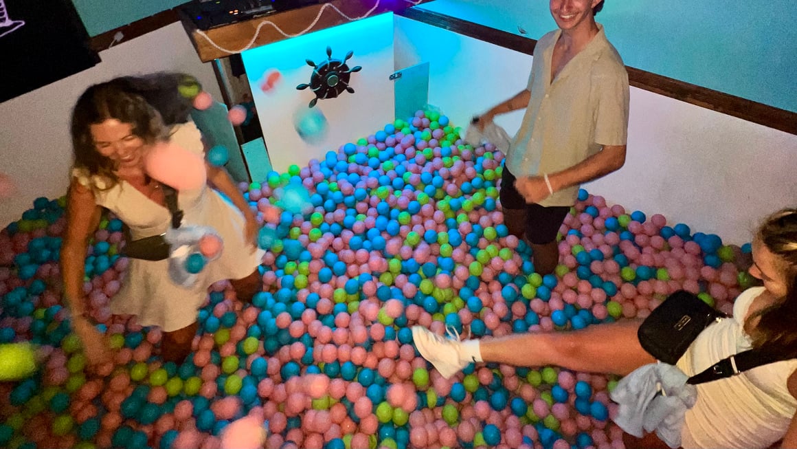 ball pit party club in ios, greece