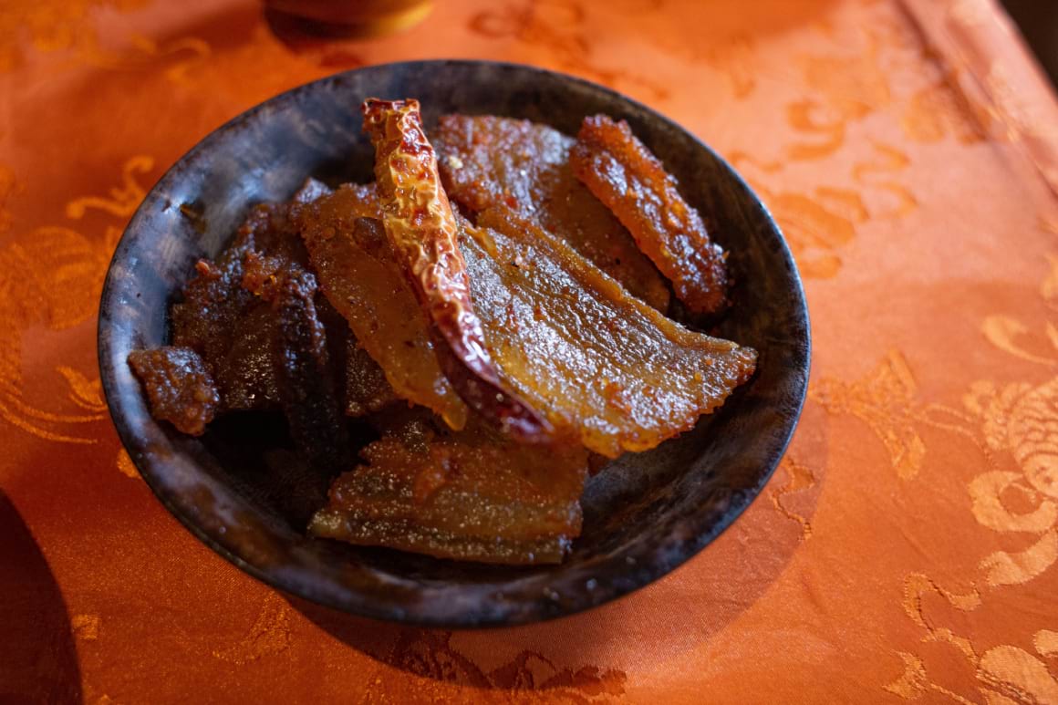Crispy Pork Belly Traditional Bhutanese Dish