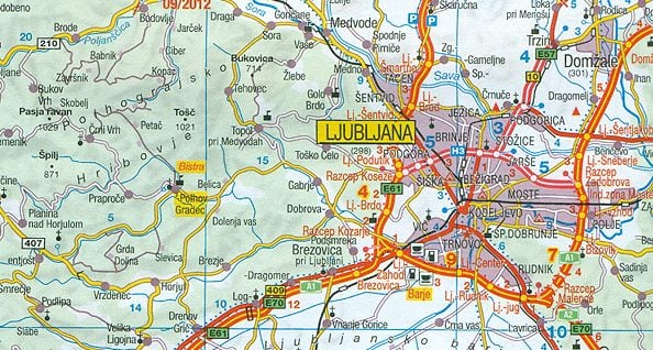 A map of Ljubljana