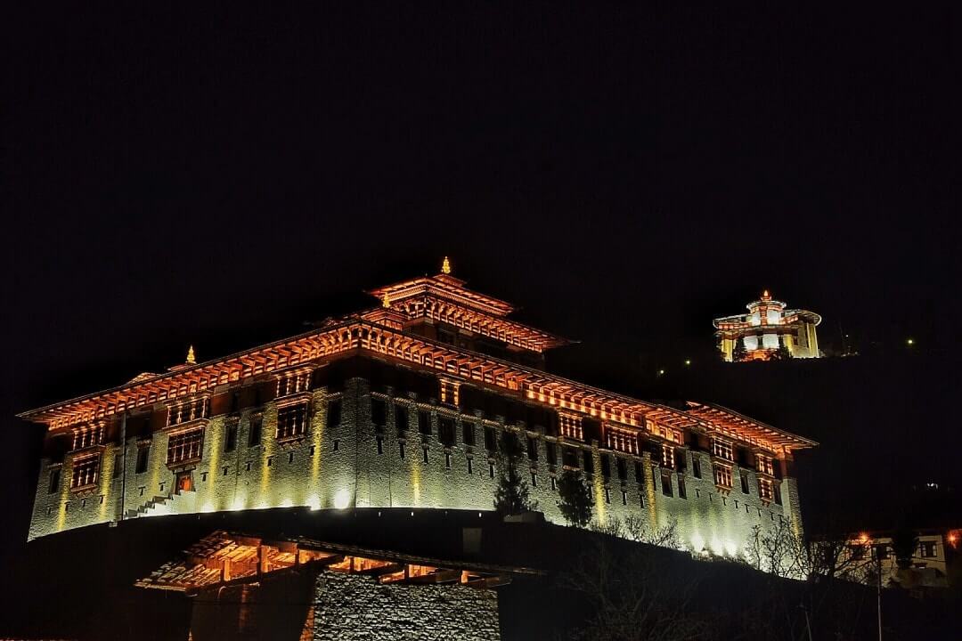 travel to Bhutan bhutan at night