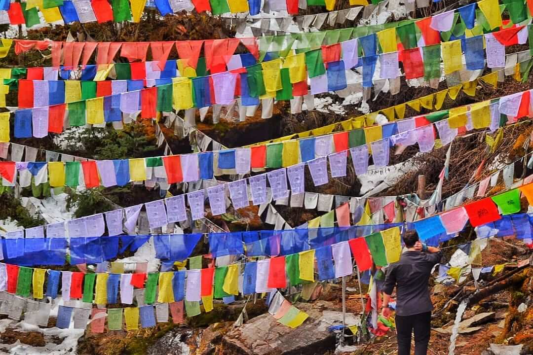travel to Bhutan prayer flags in bhutan