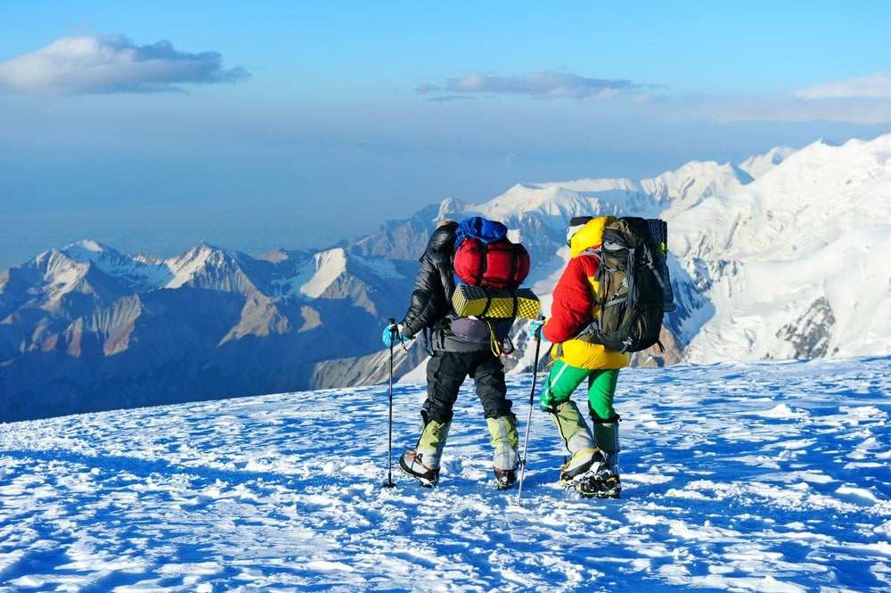 men on hiking trail