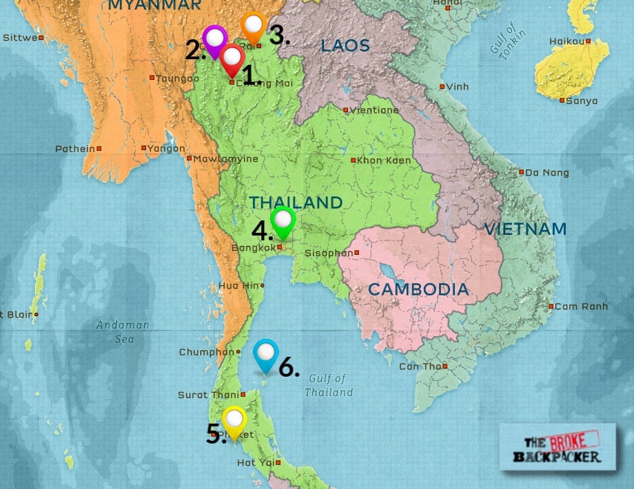 Lugares que visitar en Tailandia