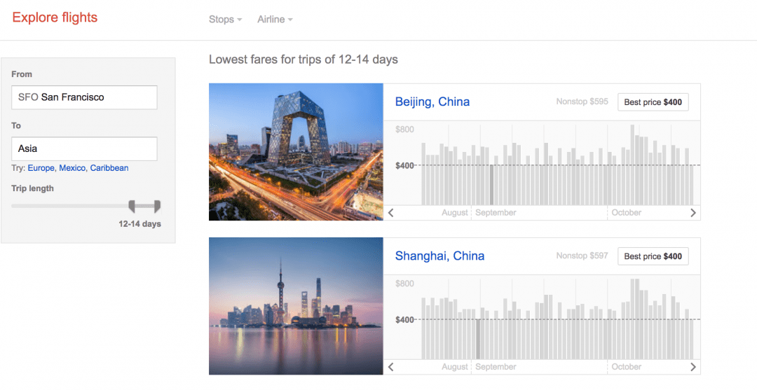 find cheap airfare with google explore flights