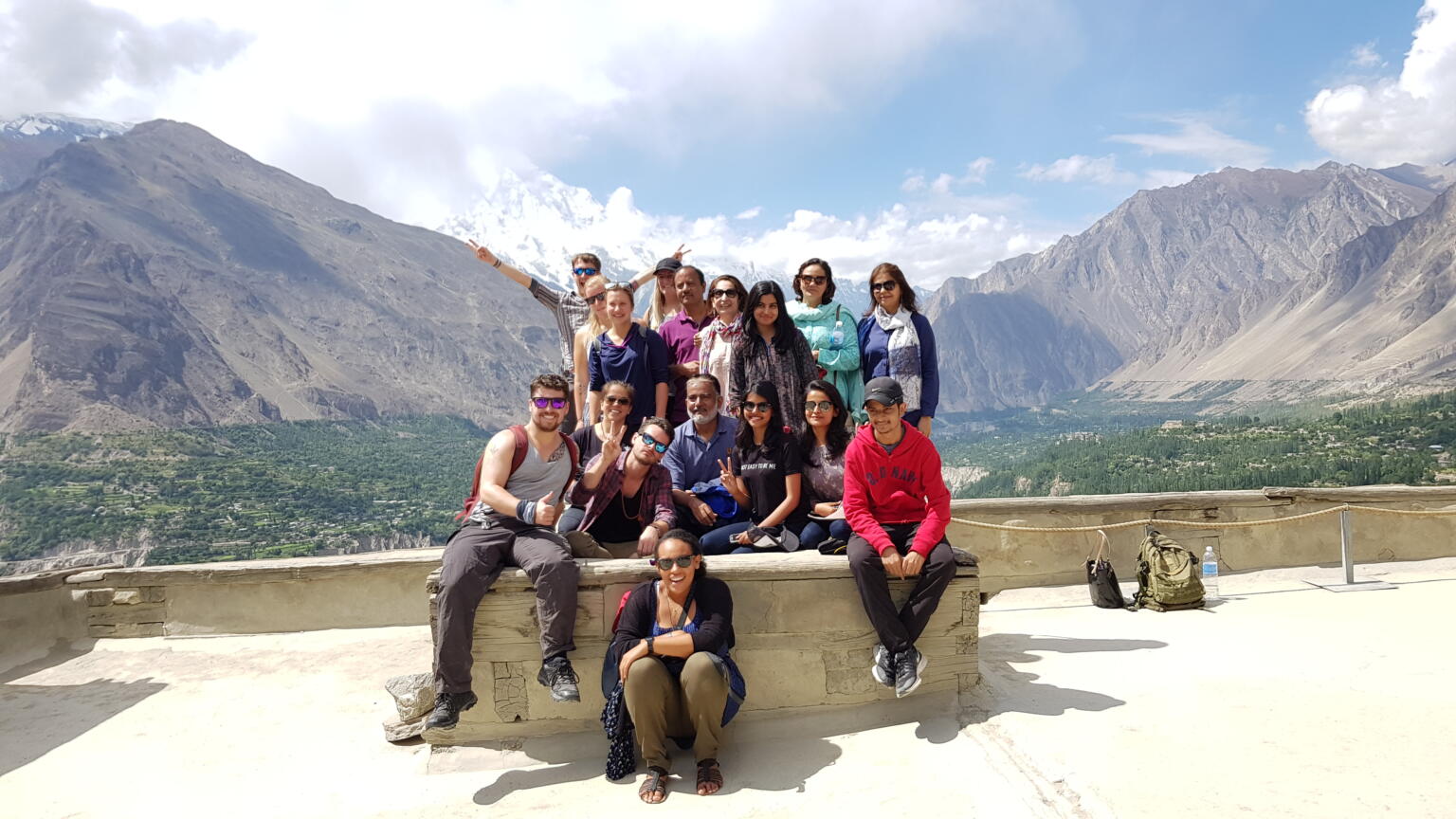 A tour group in Pakistan the director having an awesome travel career