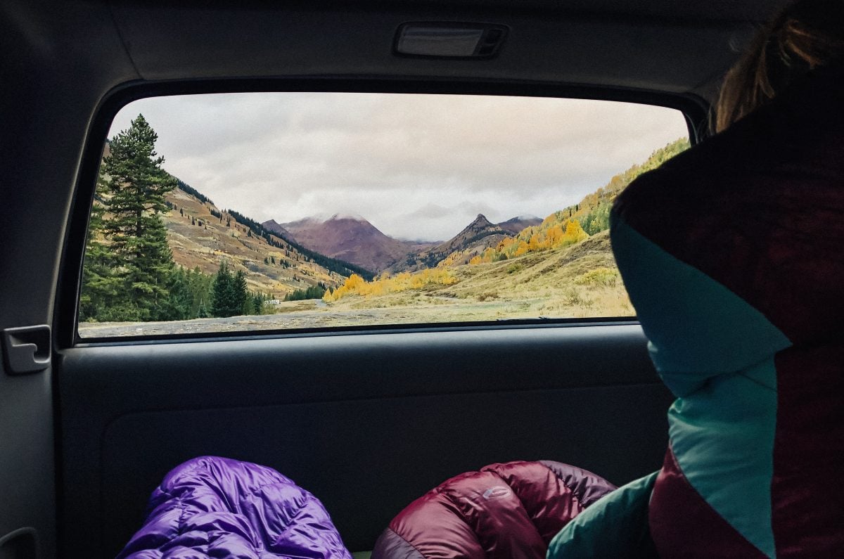 Best Sleeping Bag with view of mountains