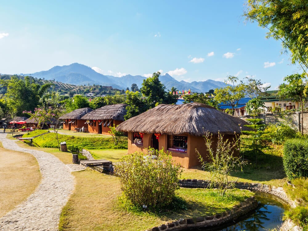 Chinese houses at Santichon Village