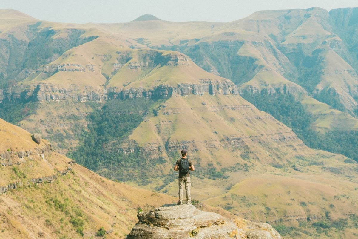 Hiking around Drakensberg south africa