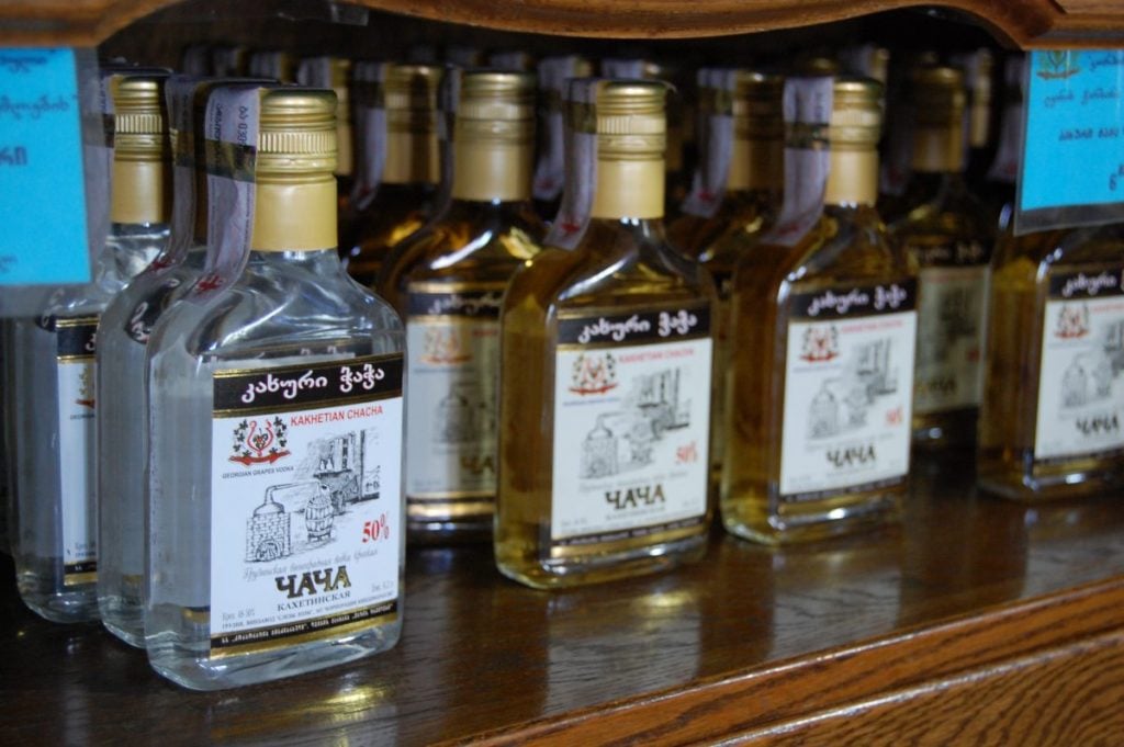 Bottles of Georgian Chacha