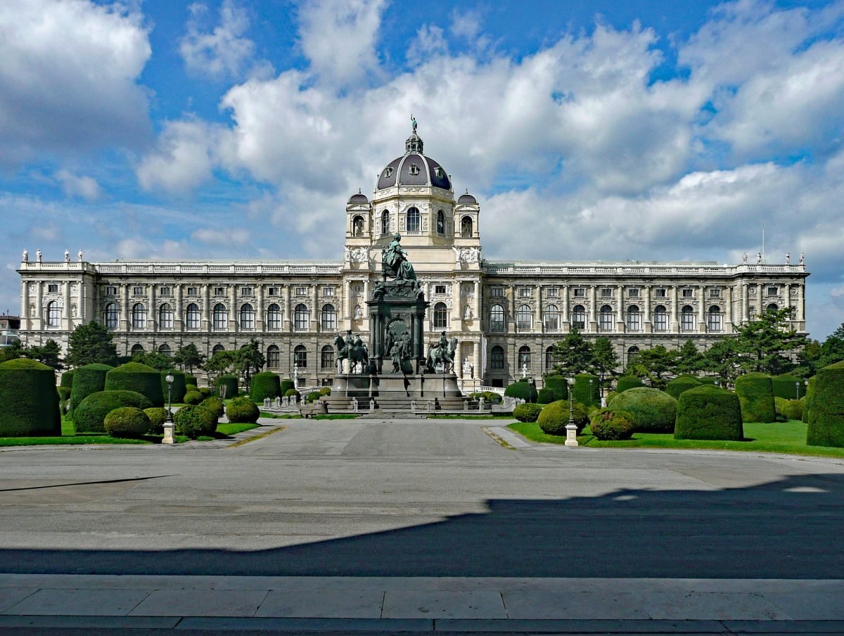 One of the beautiful imperial buildings in the city centre of Vienna
