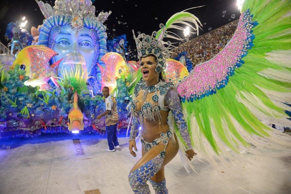 Elaborate costume of Carnaval Brazil