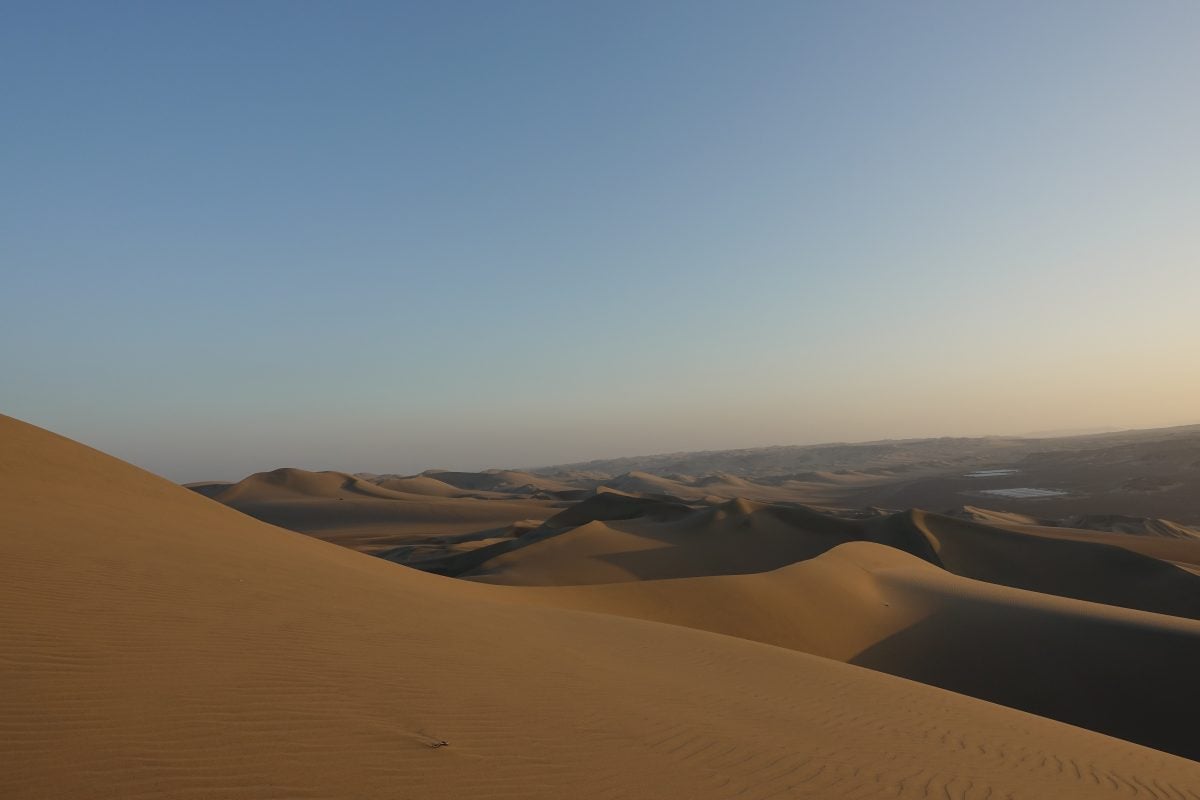 The sands of Huacachina desert in Peru