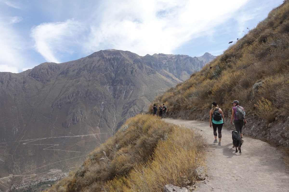 Hiking in Colca Canyon in Peru