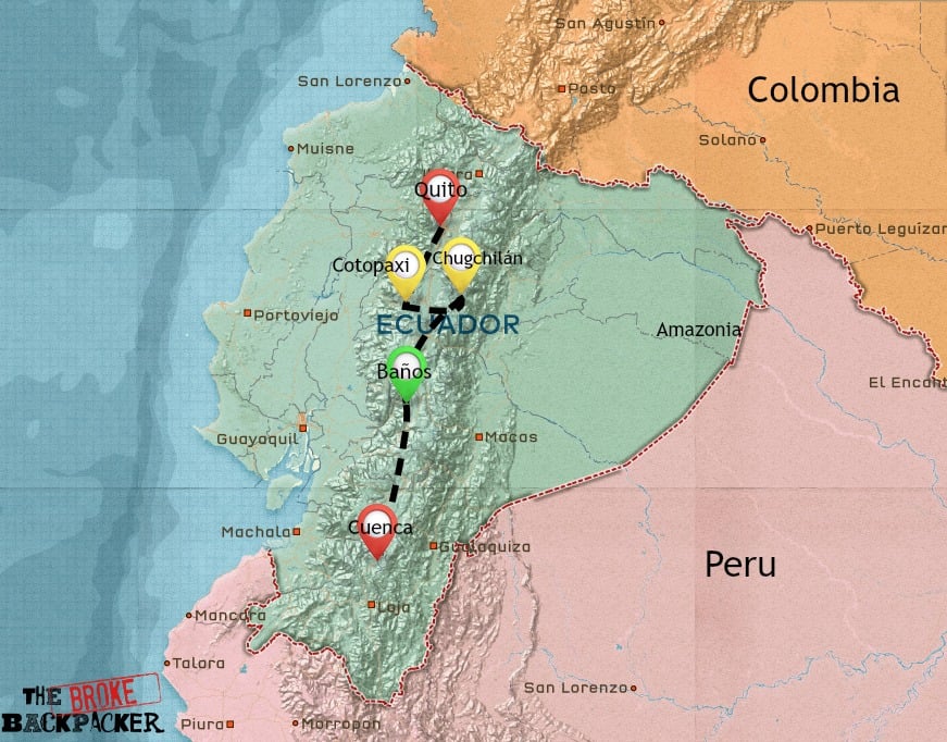 Ecuador backpacking itinerary 