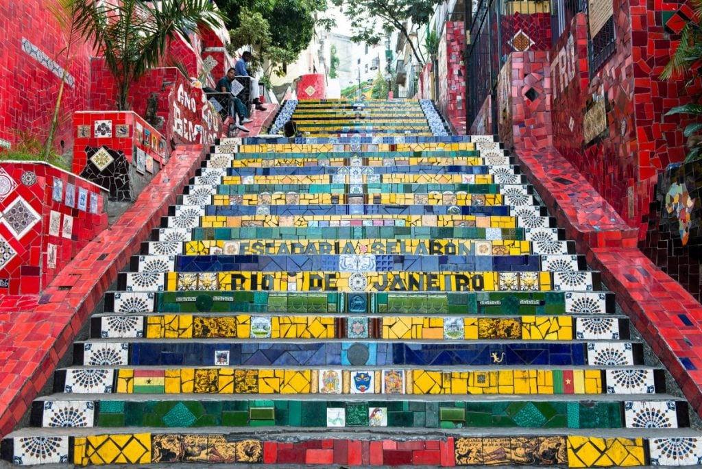 Escadaria Selaron in Lapa district of Rio de Janeiro Brazil