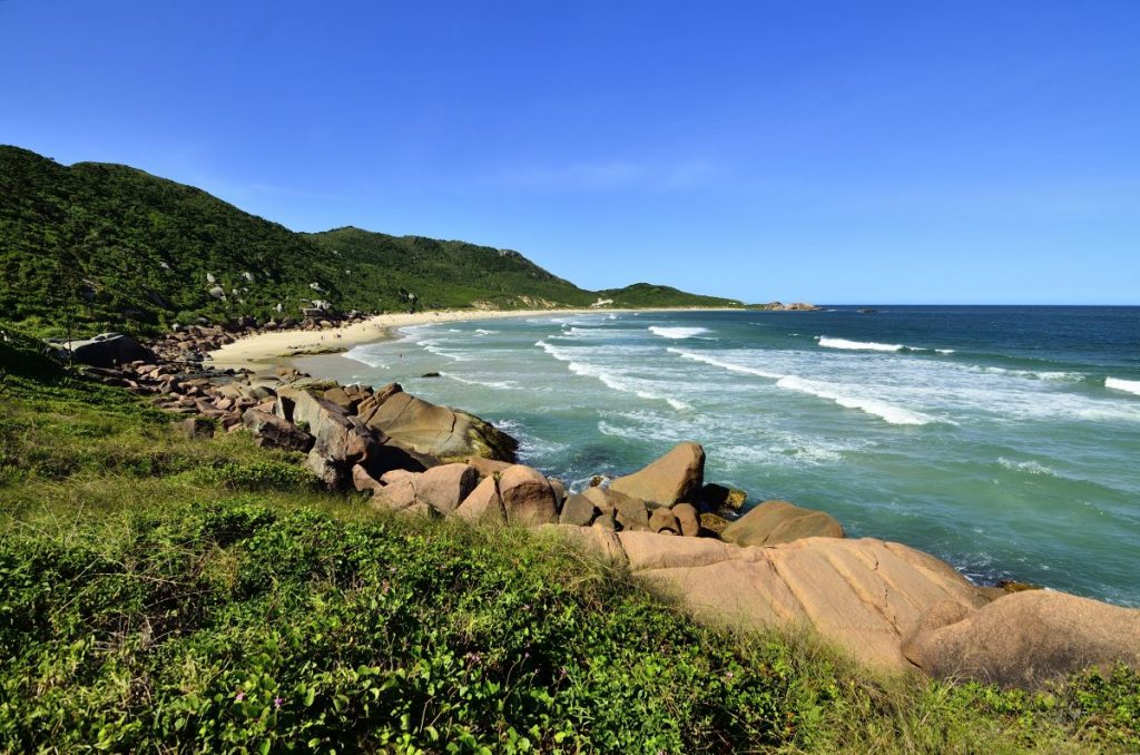 Wild beach in Florianopolis Santa Catarina Brazil