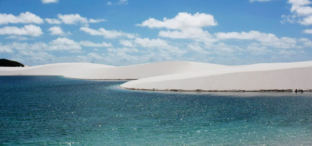 Lençóis Maranhenses National Park with water and dunes