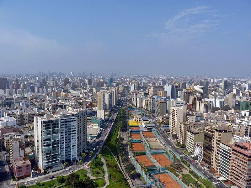 The city of Lima in Peru