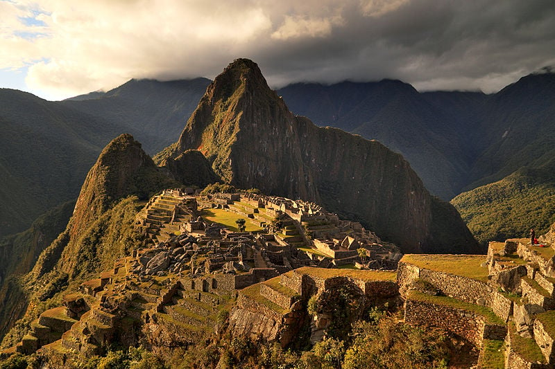 Backpacking in Machu Picchu and hiking the Inca Trail at sunset