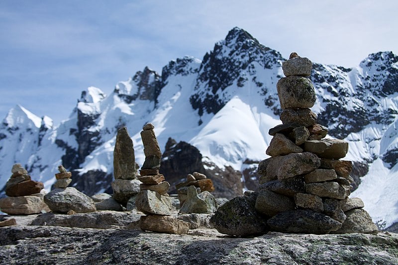 Salkantay Trek Peru - rocks in the Andes