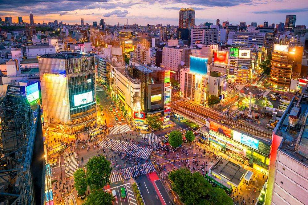 Aerial view of Tokyo