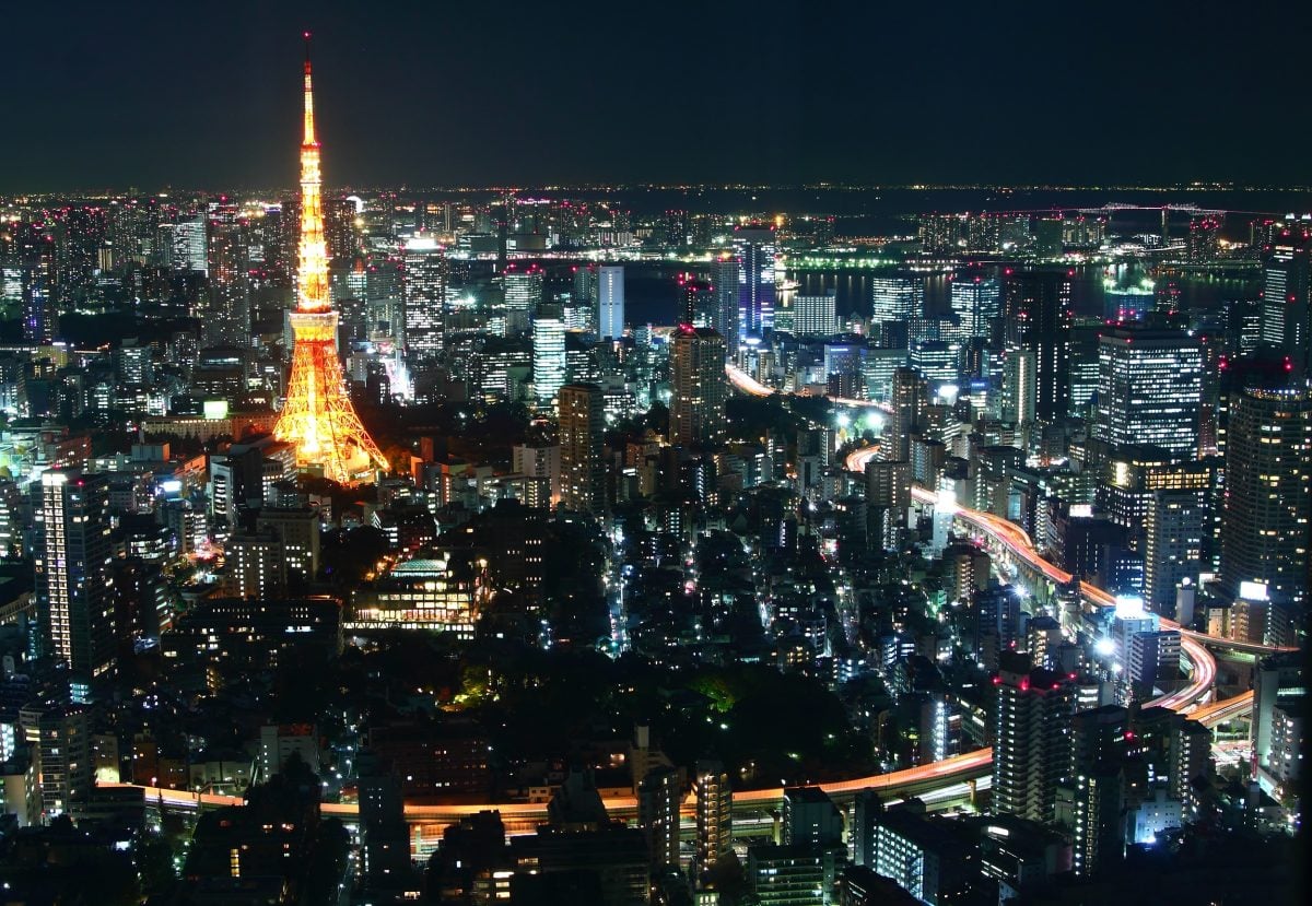 Aerial view of Roppongi