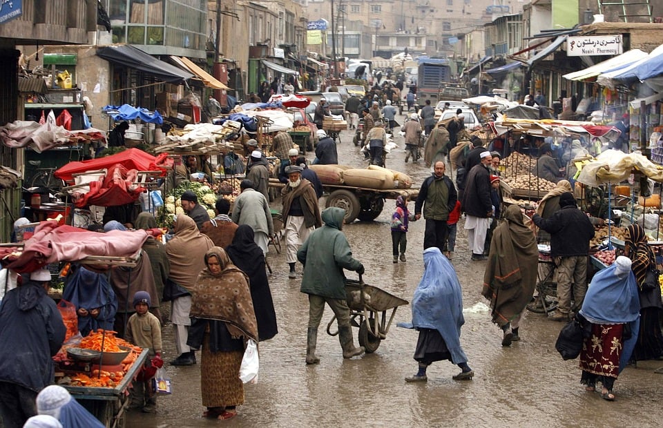 A marketplace in Afghanistan