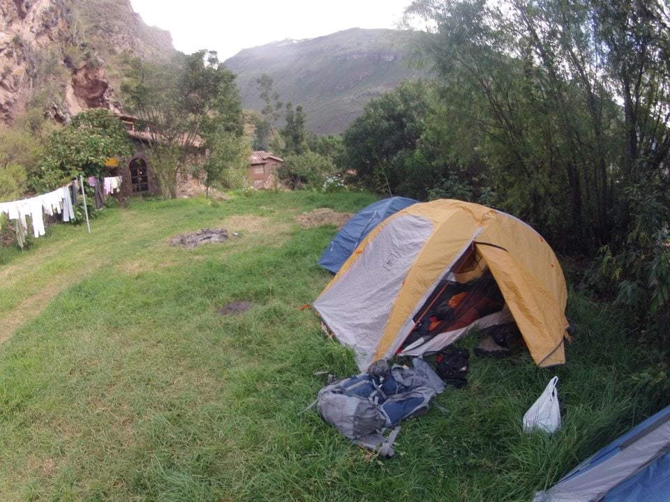 Camping in Peru at Pisac