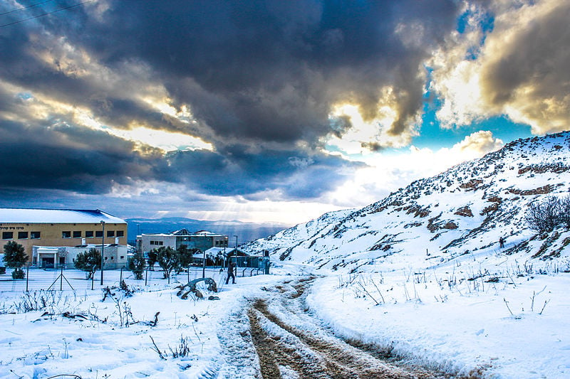 Golan Heights snow - a tourist a destination in Israel for hiking and skiing