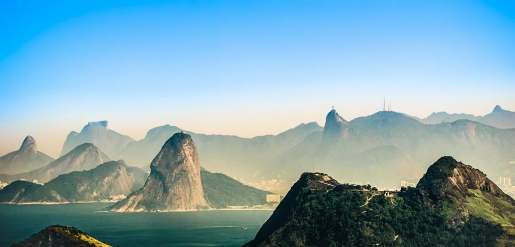 Bays and mountains of Rio de Janeiro Brazil