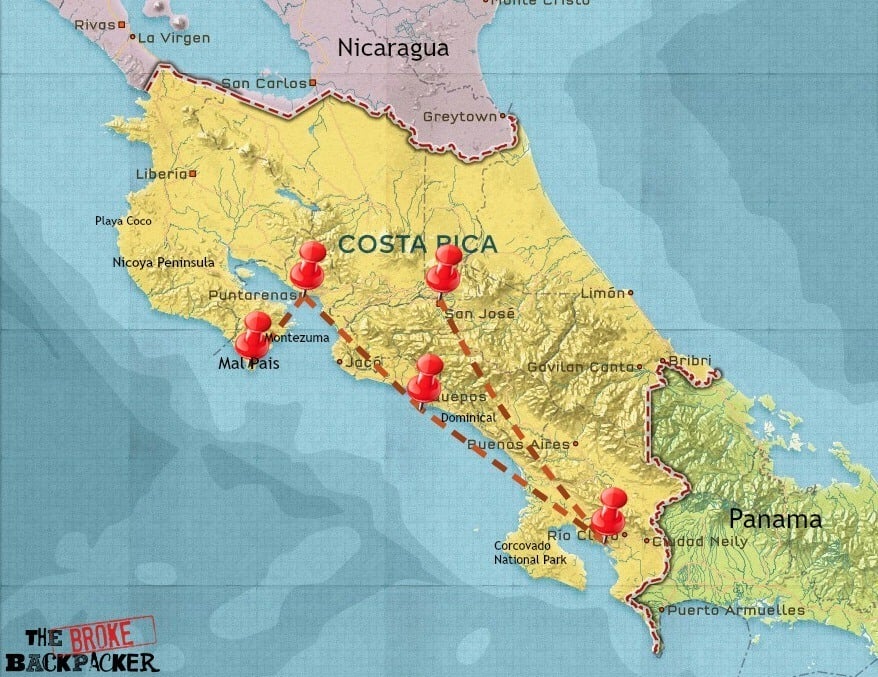 costa rica backpacking itinerary