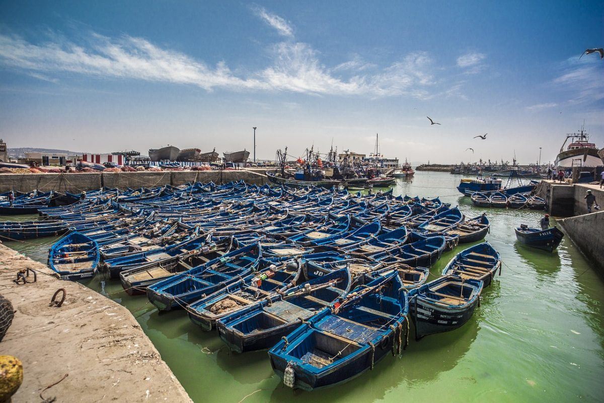 Essaouira Morocco Port while backpacking Morocco