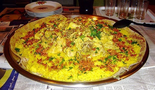 Mansaf dish jordanian food big portion